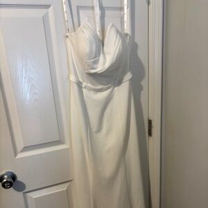 David bridals strapless wedding dress
